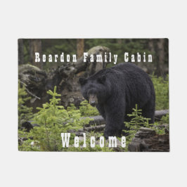 Tapete Cabine da família Black Bear Forest, Rustic, Welco