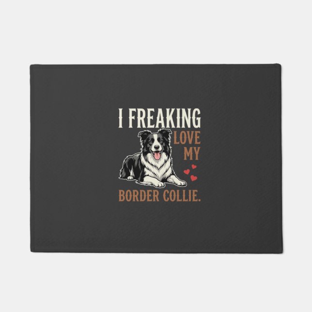 Tapete Cachorro Amor Border Collie Engraçado (Frente)