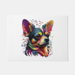 Tapete Cachorro Cachorro de Pintura do Abstrato Chihuahua
