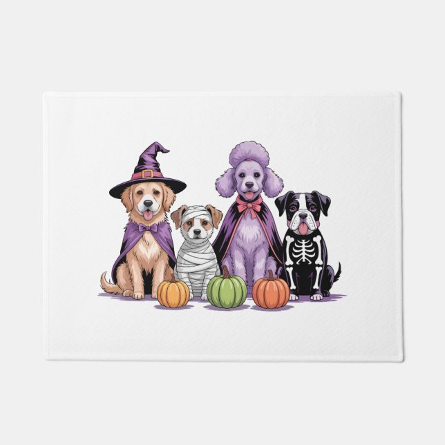 Tapete Cachorro da Equipe de Halloween (Frente)