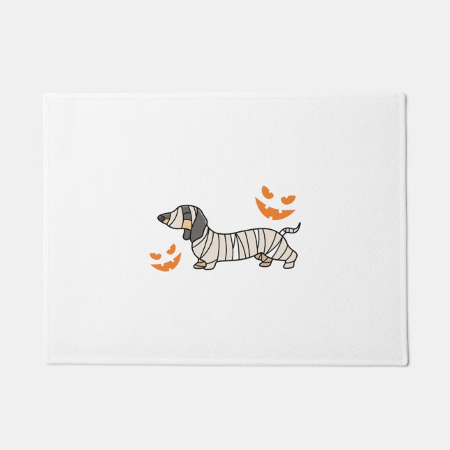 Tapete Cachorro Dachshund Halloween Doce Milho Lua Cheia (Frente)