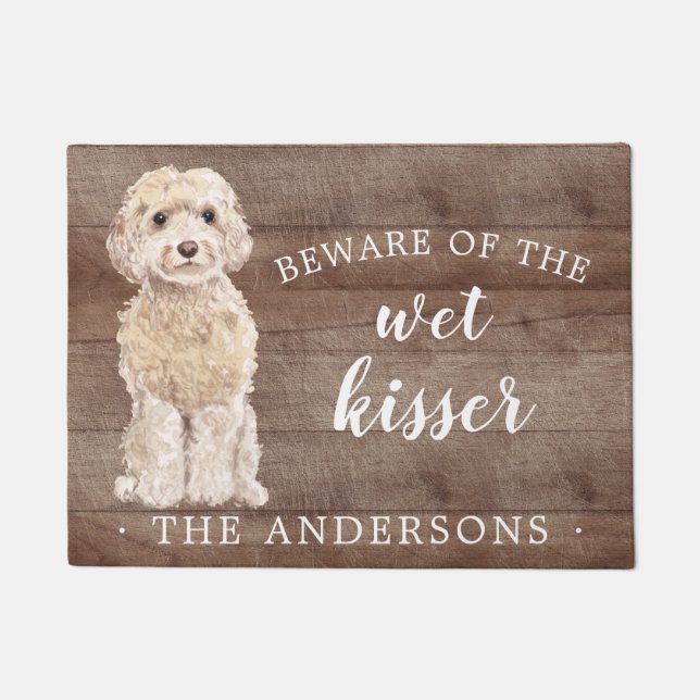 Tapete Cachorro de Champagne Cachorro Personalizado (Frente)