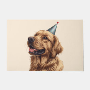 Tapete Cachorro de Ouro de Aniversário