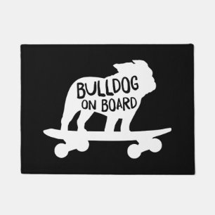 Tapete Cachorro de skate Silhouette Bulldog no Conselho