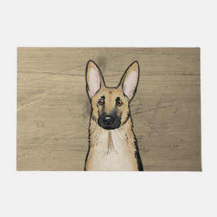 Tapete Cachorro do German shepherd de bronzeado claro C