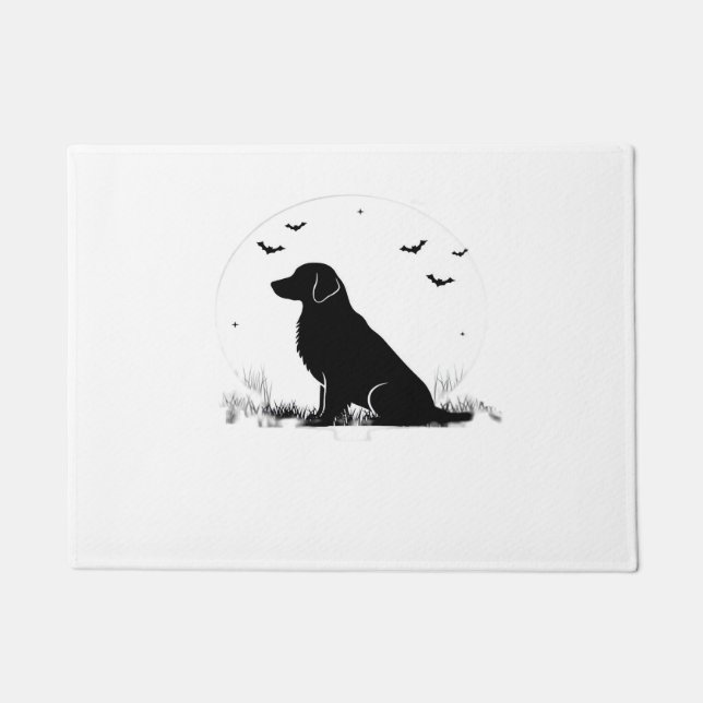 Tapete Cachorro do Retriever do ouro - Silhueta da Lua do (Frente)