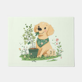 Tapete Cachorro Golden Retriever do Dia da Terra jardinag