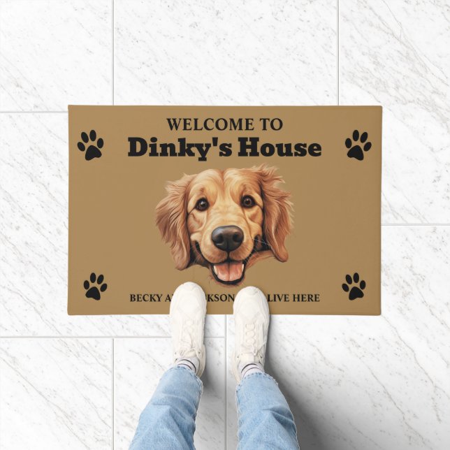Tapete Cachorro Golden Retriever Fofo (Interior)