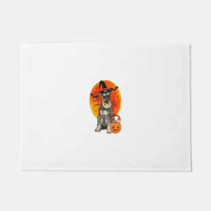 Tapete Cachorro Halloween Miniatura Schnauzer Jack O Lant