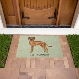 Tapete Cachorro Marrom Bonito Rhodesian Ridgeback Leão Co