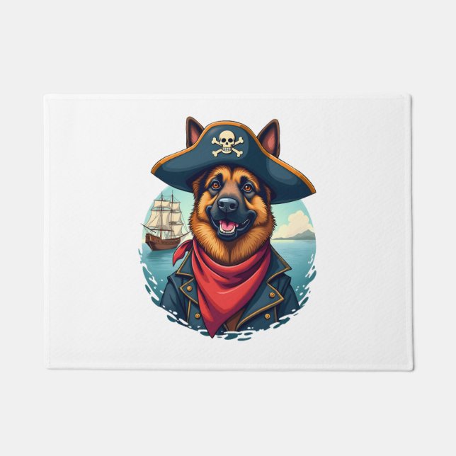 Tapete Cachorro Pastor Alemão Pirata Cópia (Frente)