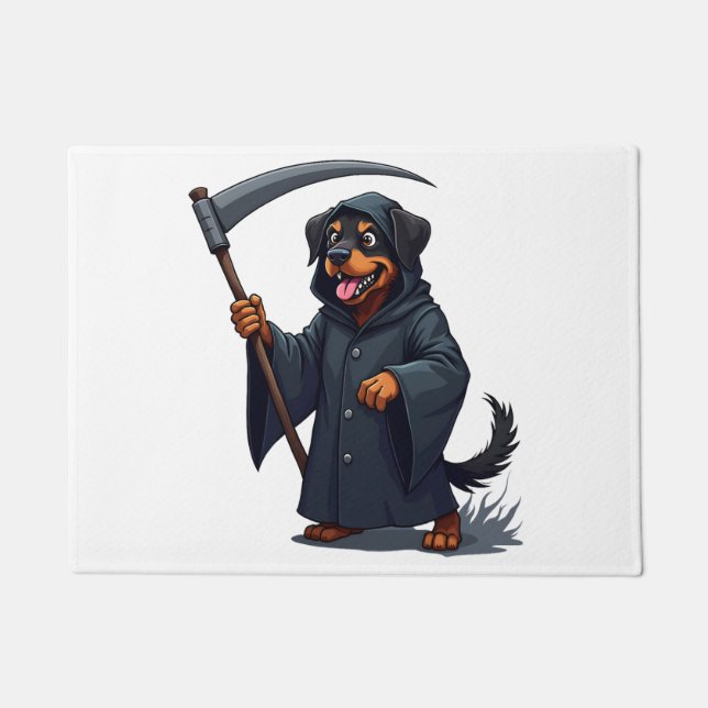 Tapete Cachorro Rottweiler da Grim Reaper (Frente)