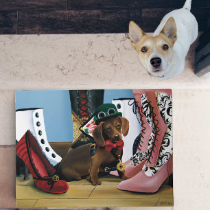 Tapete Cachorro Salsicha Steampunk Botas Vitorianas
