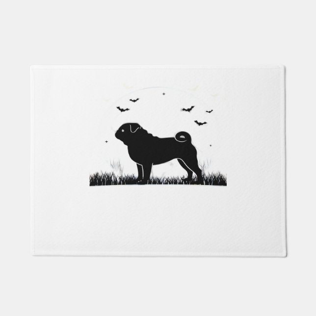 Tapete Cachorro - Silhueta de Lua Halloween Clássica T-Sh (Frente)