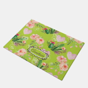 Tapete Cacto personalizado floral bonito