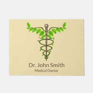 Tapete Caduco Médico alternativo deixa bege verde