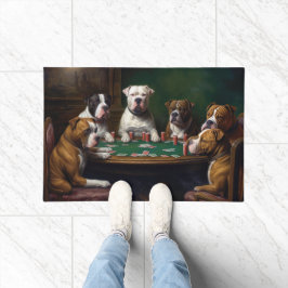 Tapete Cães American Staffordshire Jogando Poker Arte