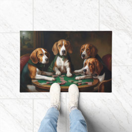 Tapete Cães Beagle Jogando Poker Arte