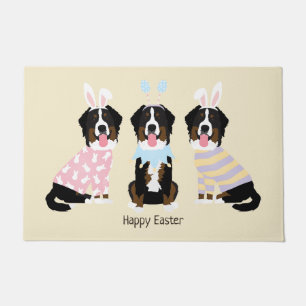 Tapete Cães de Montanha felz pascoa Bernese