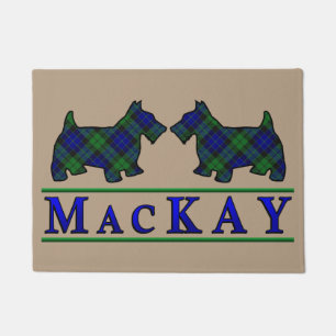 Tapete Cães escoceses do Scottie do Tartan de MacKay do