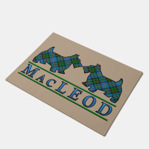 Tapete Cães escoceses do Scottie do Tartan de MacLeod do