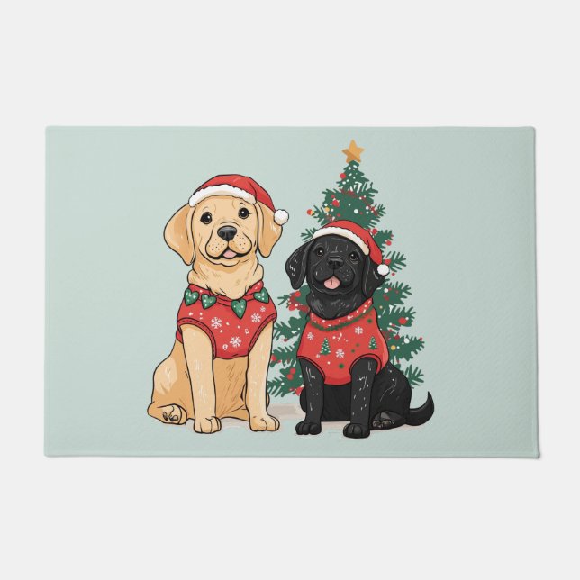 Tapete Cães Labrador Retriever de Natal (Frente)