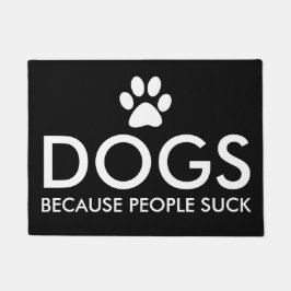 Tapete Cães porque as pessoas sugam o impressão da pata