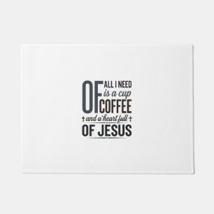Tapete Café Cristão Citação de Jesus Camisa Vintage Desig