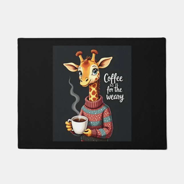 Tapete Café é para o Frio Engraçado Girafa Café (Frente)
