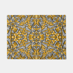 Tapete Caleidoscópio de prata Dourado do vintage do meta