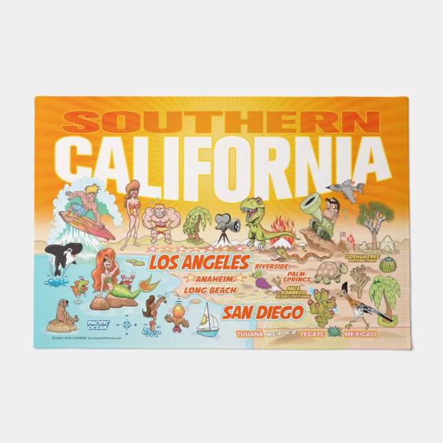 Tapete California Beach Paradise Doormat (Frente)