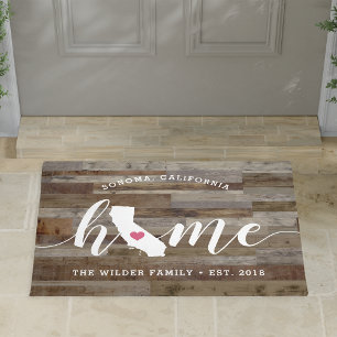 Tapete California Home State Personalized Wood Look