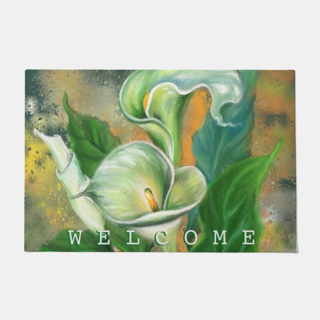 Tapete Calla Lily Flowers Doormat (Frente)