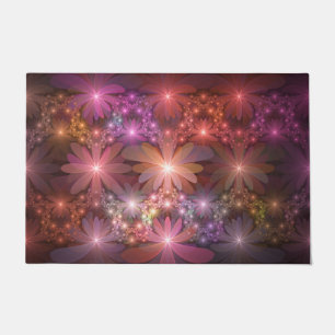 Tapete Cama De Flores Arte Fractal Abstrato brilhante Col