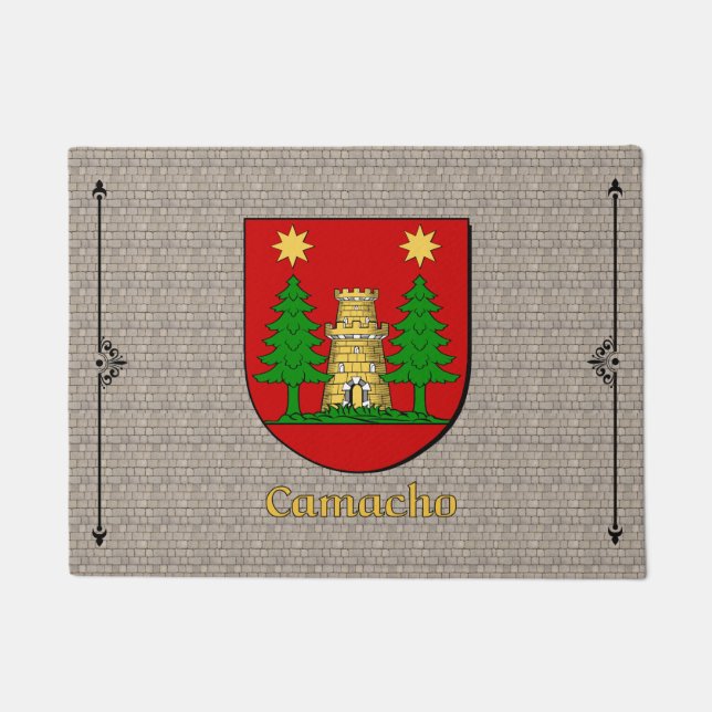 Tapete Camacho Historical Shield em Cobblestone (Frente)