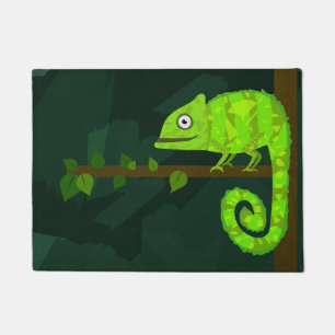 Tapete Camaleão bonito verde