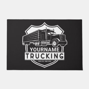 Tapete Caminhoneiro do Big Rig Semi de NOME Personalizado