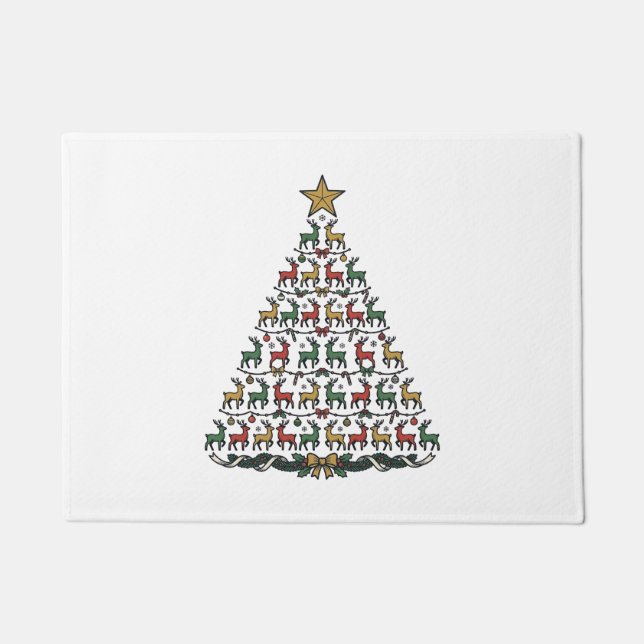 Tapete Camisa de árvore de Natal de rena com gravação vin (Frente)