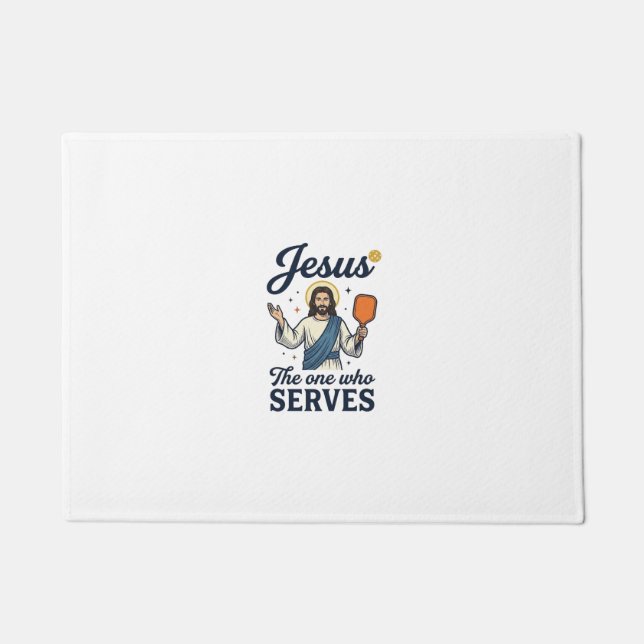 Tapete Camisa de Jesus Pickleball O Que Serve (Frente)