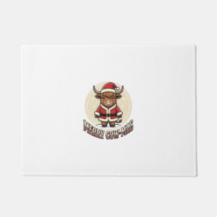 Tapete Camisa de Natal de Vaca das Terras Altas Feliz Vac
