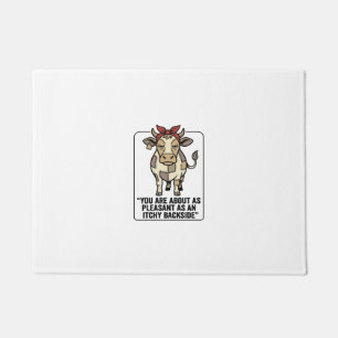 Tapete Camisa engraçada e rabugenta de vaca xadrez vintag
