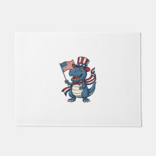 Tapete Camisa Patriótica de Dinossauro Vintage Vector Des