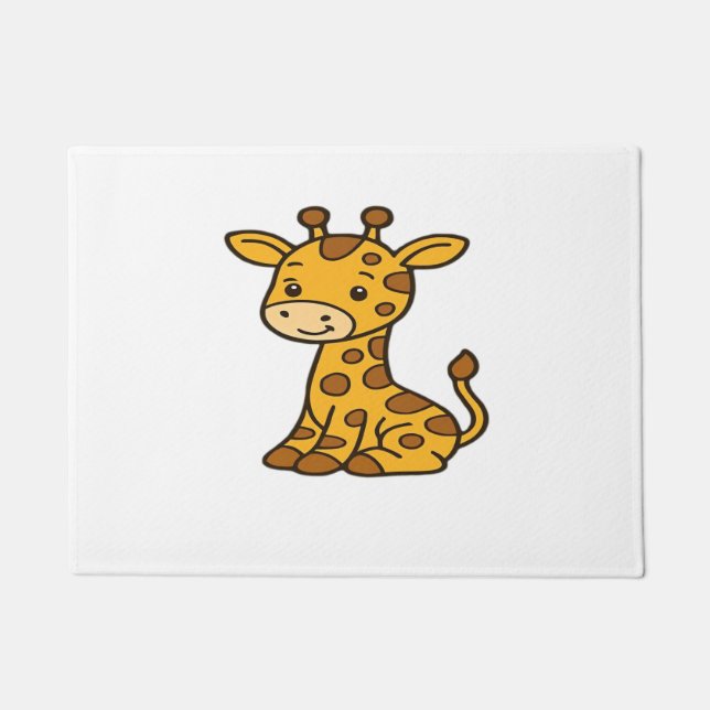 Tapete Camiseta Clássica da girafa bebê (Frente)