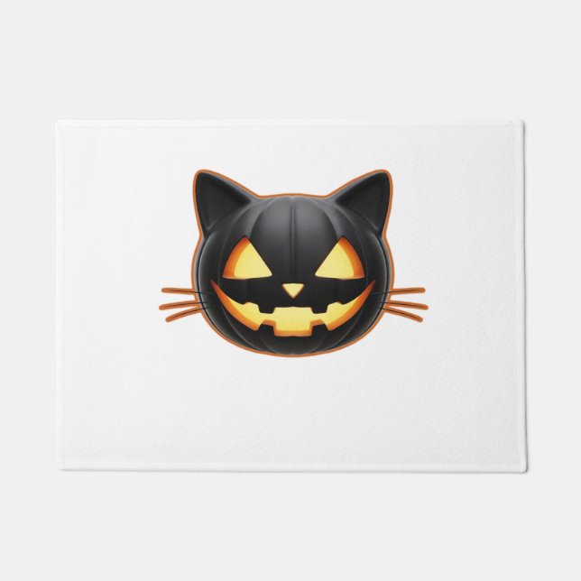 Tapete Camiseta Clássica do Gato Negro Jack o'Lantern Emo (Frente)