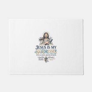 Tapete Camiseta de Cabeleireiro Salão de Beleza Jesus Ins
