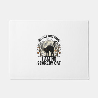 Tapete Camiseta de Desenho de Gato Assustado de Halloween