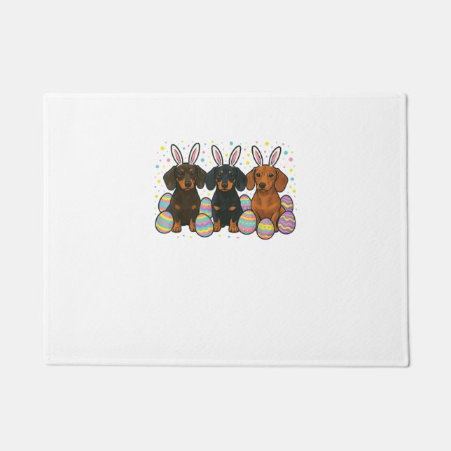 Tapete Camiseta de Páscoa Dachshund (Frente)