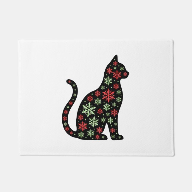 Tapete Camiseta do Gato de Natal (Frente)