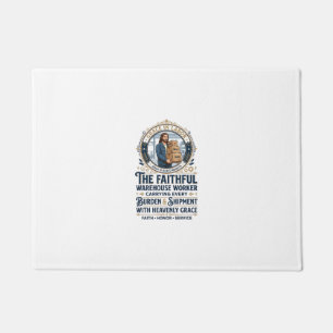 Tapete Camiseta Gráfica de Logística do Armazém de Jesus 