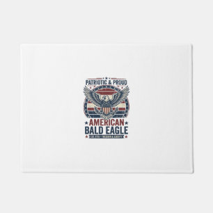 Tapete Camiseta Patriótica Vintage Águia Careca Desgastad